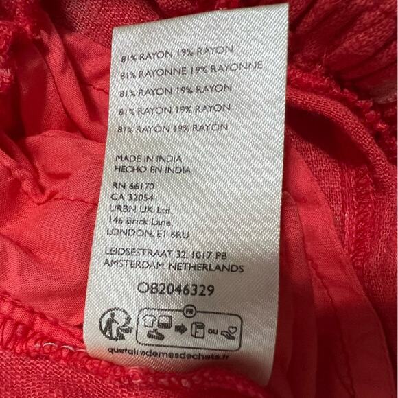 Free People Red Wide Leg Jumpsuit - Picture 13 of 14